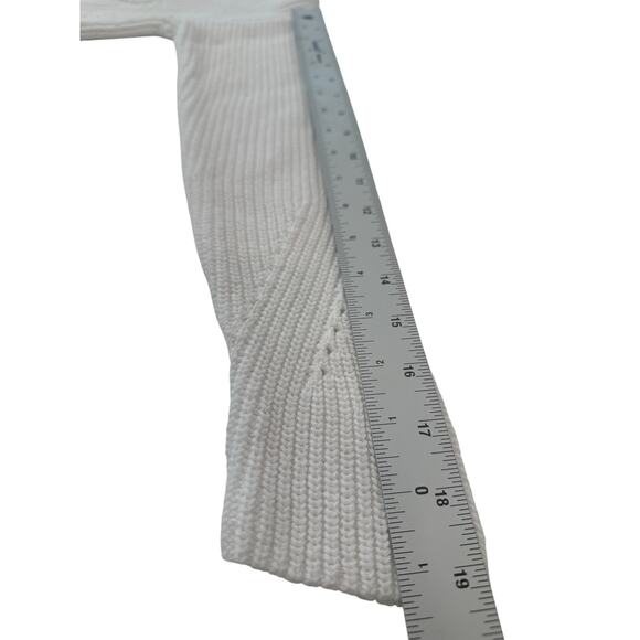 Lucky Brand White Lace Back Tie Sweater Size Medium Whimsy - Picture 14 of 16